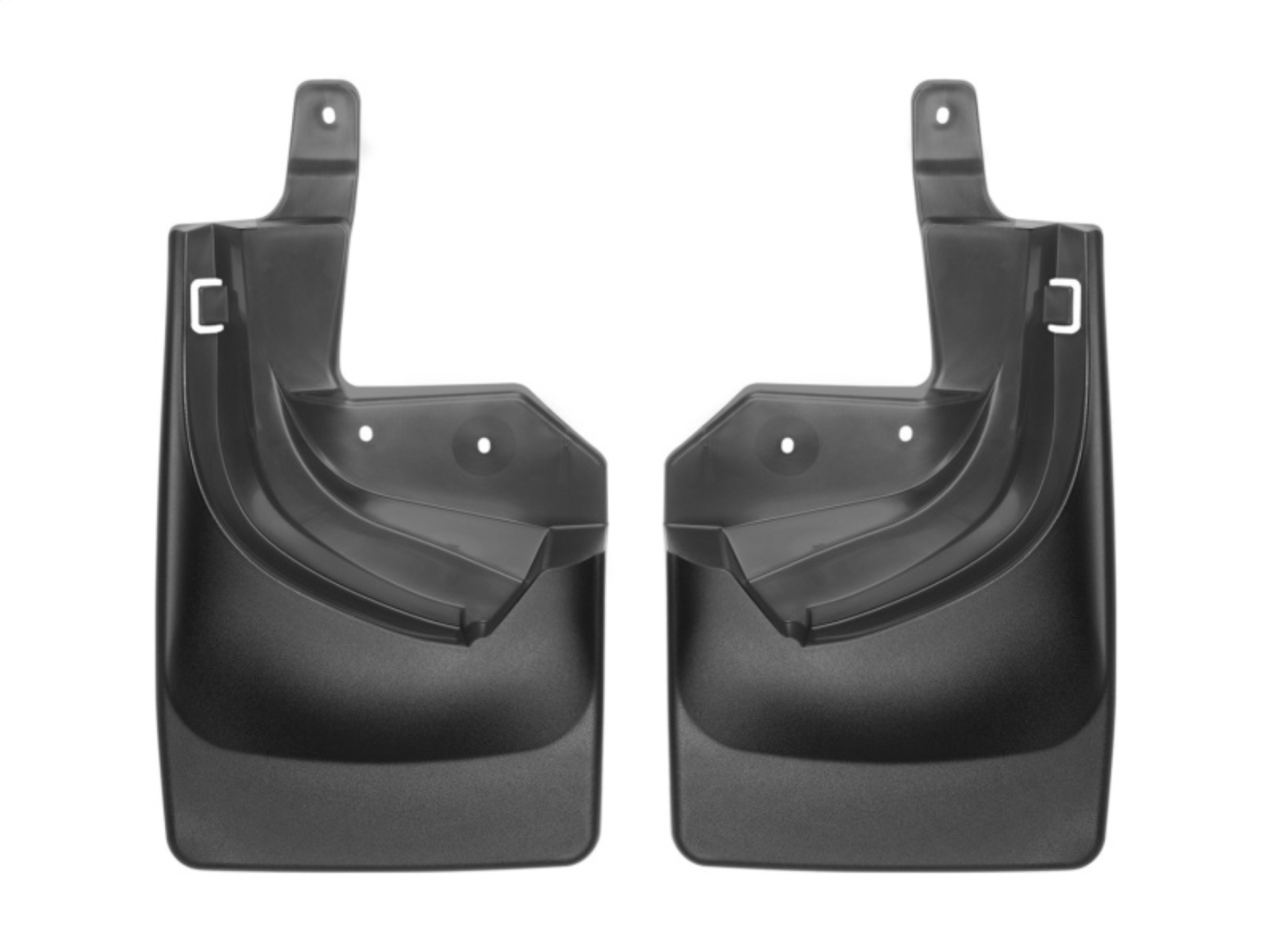 Picture of WeatherTech 18+ Jeep Wrangler Rubicon Rear No Drill Mudflaps - Black
