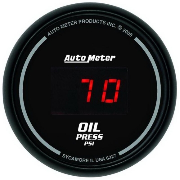 Picture of Autometer Black 0-100 psi Digital Oil Pressure Gauge