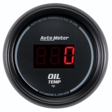 Picture of Autometer Black 0-400F Digital Oil Temp Gauge