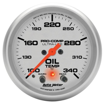 Picture of Autometer Ultra-Lite 2-5/8in. / 100-340 Degree F (Stepper Motor) Oil Temperature Gauge