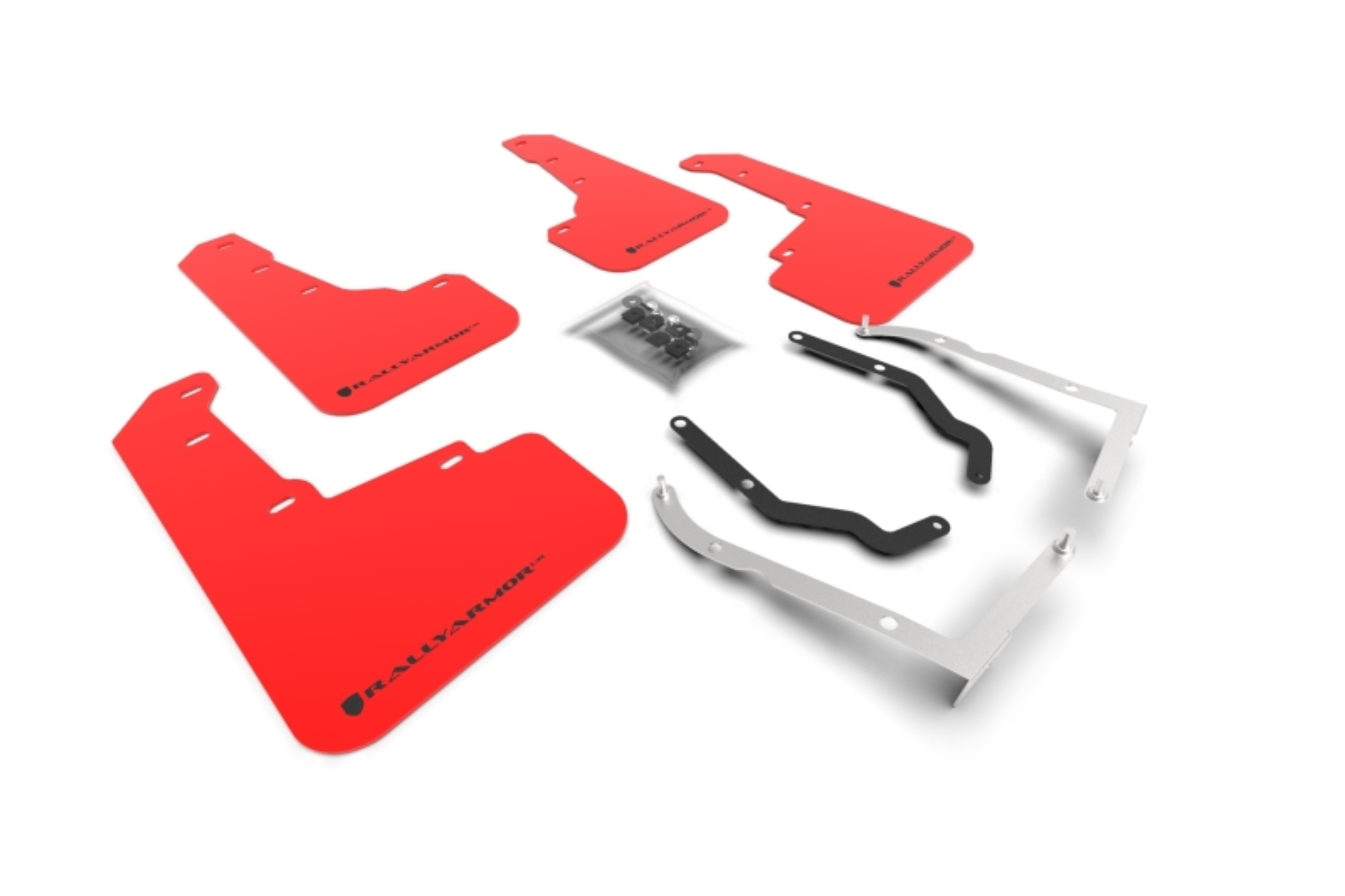 Picture of Rally Armor 18-23 Subaru Crosstrek Red UR Mud Flap w/Black Logo