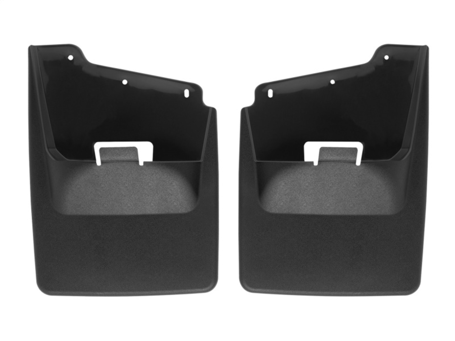 Picture of WeatherTech 2020+ GMC Sierra 2500HD/3500HD Rear No Drill Mudflaps - Black