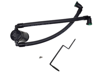 Picture of J&L 2021-2024 Ford Bronco 1.5L EcoBoost Passenger Side Oil Separator 3.0 - Black Anodized