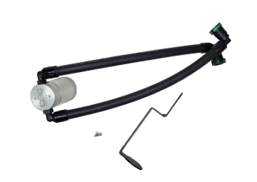 Picture of J&L 2021-2024 Ford Bronco 1.5L EcoBoost Passenger Side Oil Separator 3.0 - Clear Anodized