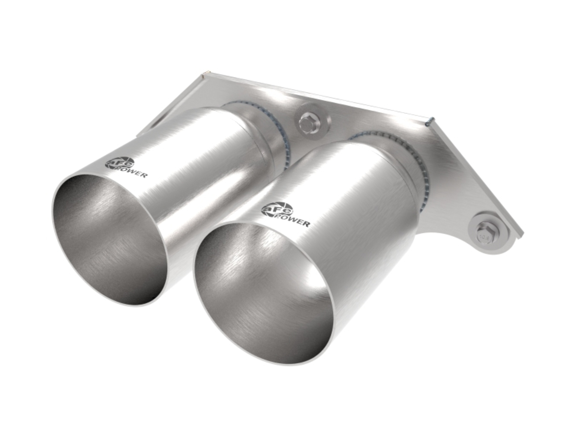 Picture of aFe Power Mach Force Xp 4in 304 SS Bolt-On Exhaust Tips Brushed 14-19 Porsche 911 GT3 3.8L/4.0L