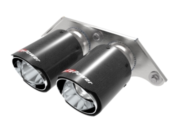 Picture of aFe Power Mach Force Xp 4in 304 SS Bolt-On Exhaust Tips Carbon Fiber 14-19 Porsche 911 GT3 3.8L/4.0L