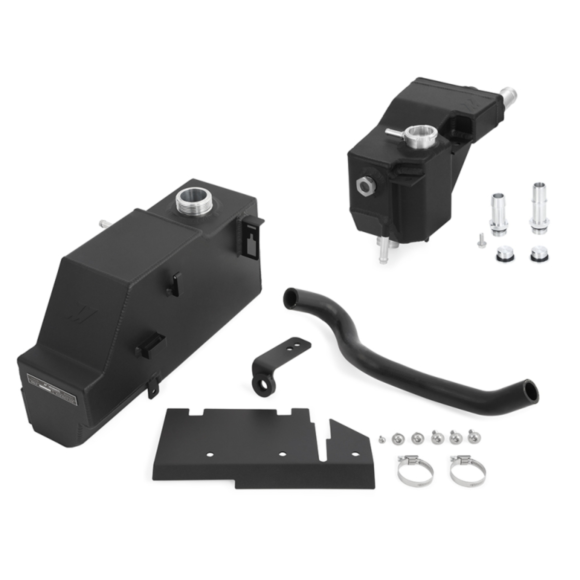 Picture of Mishimoto 11-19 Ford 6.7L Powerstroke Expansion Tank Kit - Micro-Wrinkle Black