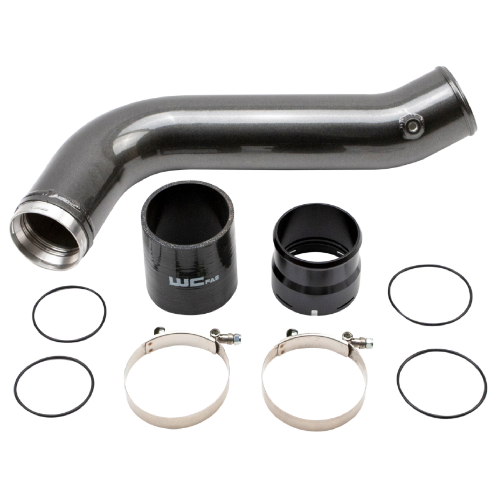 Picture of Wehrli 20-24 Chevrolet 6.6L L5P Duramax Passenger Side 3.5in Intercooler Pipe - Sparkle Copper