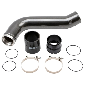 Picture of Wehrli 20-24 Chevrolet 6.6L L5P Duramax Passenger Side 3.5in Intercooler Pipe - Sparkle Copper