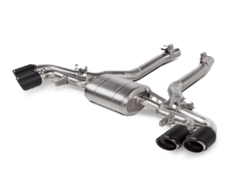 Picture of Akrapovic 2020-23 BMW X5M (F95)/X6M (F96) Slip-On Line (Titanium) w/Carbon Fiber Titanium Tips