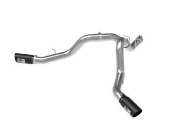 Picture of aFe Large Bore-HD 4in 409SS DPF-Back Exhaust System w/Black Tip 20 GM Diesel Trucks V8-6.6L (td) L5P