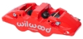 Picture of Wilwood Caliper-Forged Dynalite w/Dust Seal-Red 4.04in Pistons, 1.25in disc,