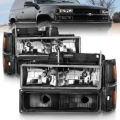 Picture of ANZO 88-98 Chevrolet C1500 Crystal Headlights Black