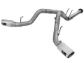 Picture of aFe Large Bore-HD 4in 409 Stainless Steel DPF-Back Exhaust w/Polished Tips 15-16 Ford Diesel Truck