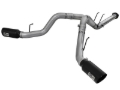 Picture of aFe Large Bore-HD 4in 409 Stainless Steel DPF-Back Exhaust w/Black Tip 15-16 Ford Diesel V8 Trucks