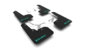 Picture of Rally Armor RAL UR Blk Flap/Teal Logo Mud Flaps - MF26-UR-BLK/TL-X