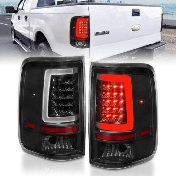 Picture of ANZO 2004-2006 Ford F-150 LED Tail Lights w/ Light Bar Black Housing Clear Lens