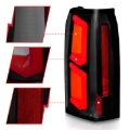 Picture of ANZO 2015-2020 Chevrolet Tahoe LED Tail Lights w/ Light Bar Black Housing Smoke Lens