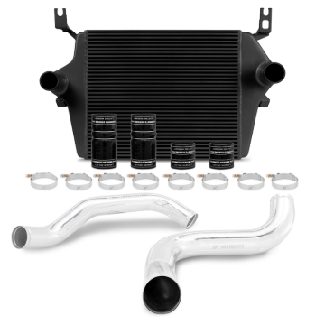 Picture of Mishimoto 99-03 Ford 7.3L Powerstroke PSD Black Intercooler Kit w/ Polished Pipes