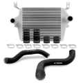 Picture of Mishimoto 99-03 Ford 7.3L Powerstroke PSD Silver Intercooler Kit w/ Black Pipes