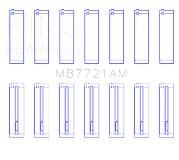 Picture of King Engine Bearings Mercedes Benz M103 / M104 / OM603 Bi-Metal Aluminum Main Bearing Set