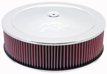 Picture of K&N Round Air Filter Assembly 14in. ID / 4..12in. Height / 5.125in. Neck Flange / 7/8in. Drop Ba