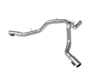 Picture of aFe Large Bore-HD 4in 409SS DPF-Back Exhaust System w/Polished Tips 20 GM Diesel Trucks V8-6.6L