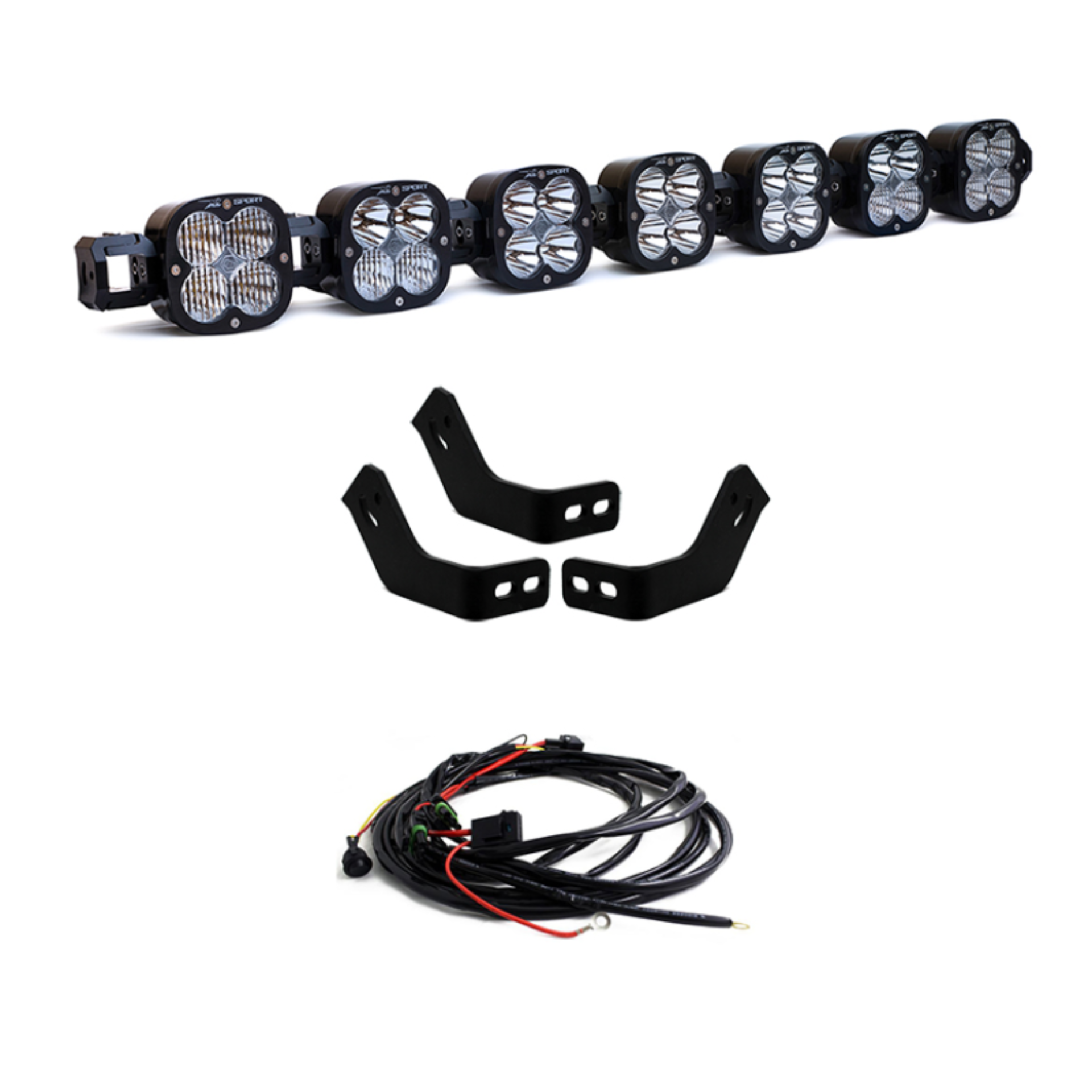 Picture of Baja Designs Prinsu Roof Rack 7 XL Linkable Light Kit (Fits Any Prinsu Rack)