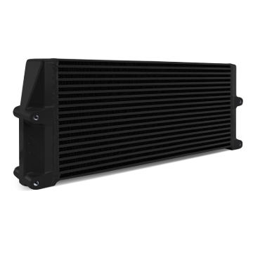 Picture of Mishimoto Heavy-Duty Oil Cooler - 17in. Same-Side Outlets - Black