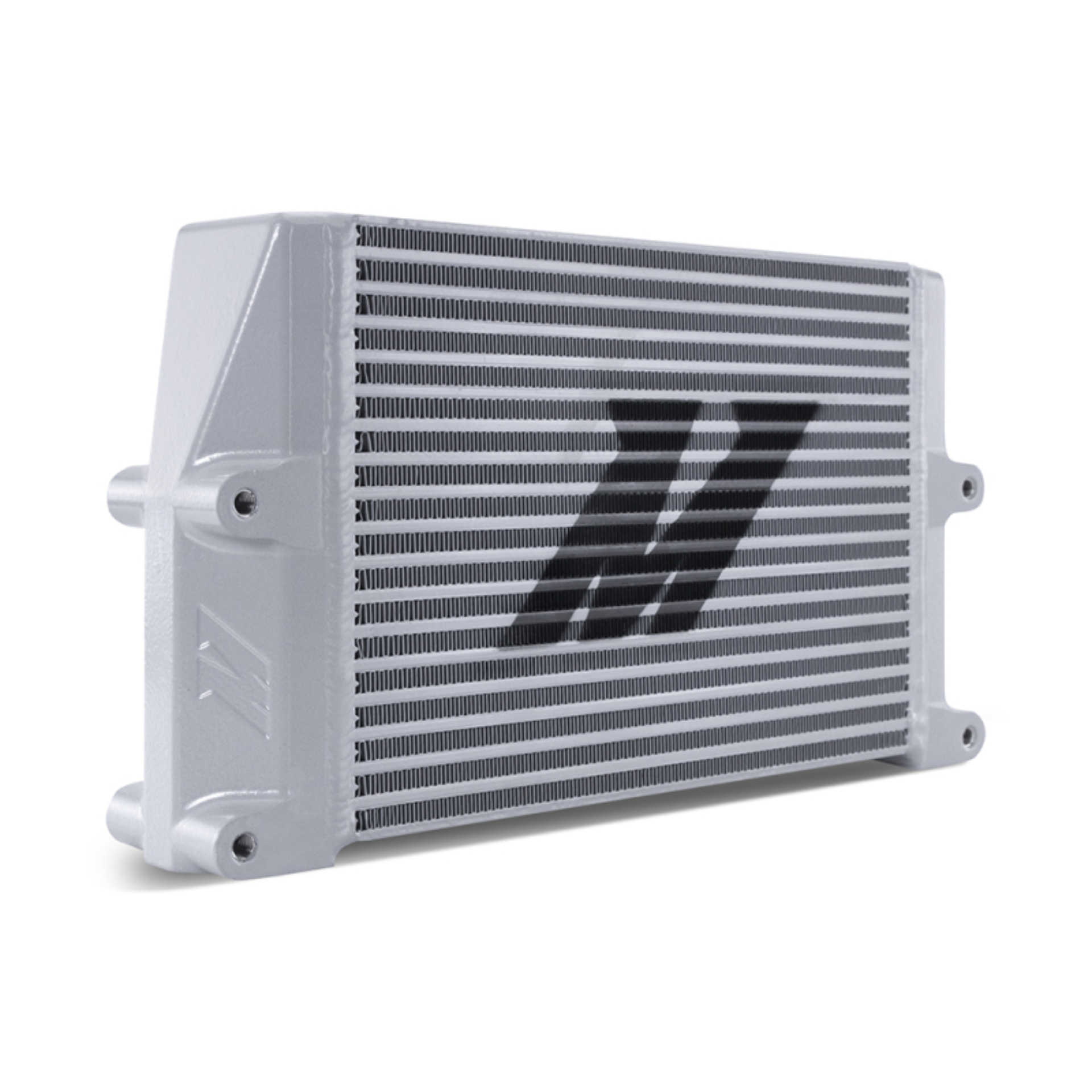 Picture of Mishimoto Heavy-Duty Oil Cooler - 10in. Same-Side Outlets - Silver