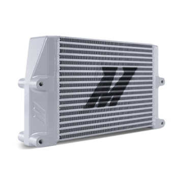 Picture of Mishimoto Heavy-Duty Oil Cooler - 10in. Same-Side Outlets - Silver