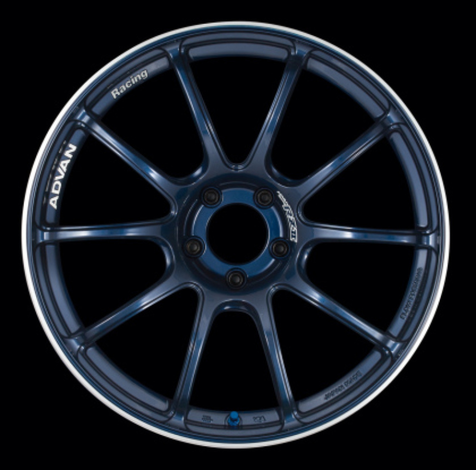 Picture of Advan RZII 15x8.0 +35 4x100 Racing Indigo Blue and Ring Wheel