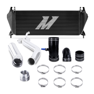 Picture of Mishimoto 19+ Ford Ranger 2.3L EcoBoost Intercooler Kit - Black + Polished Pipes