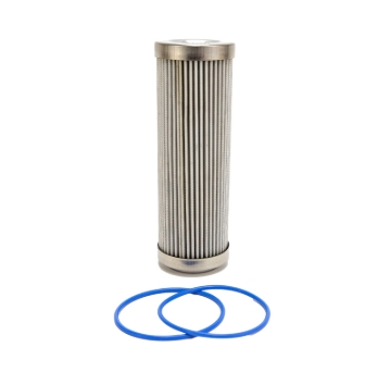 Picture of Fuelab 6 Micron Stainless Steel Replacement Element - 6in w/2 O-Rings & Instructions