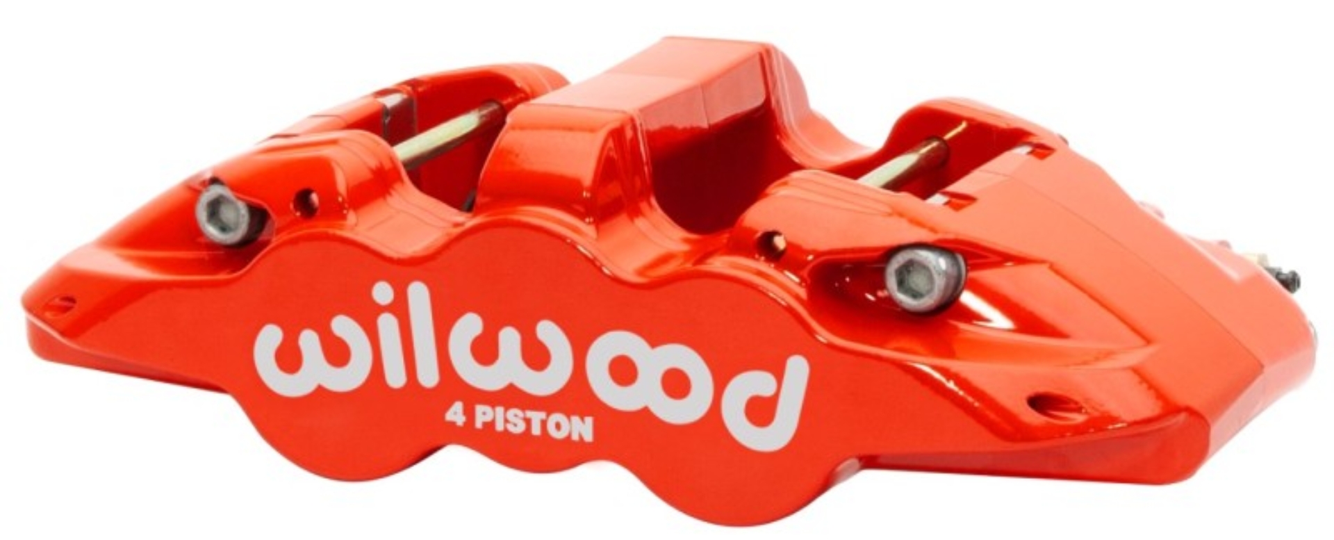 Picture of Wilwood Caliper - Aero4-DS Forged Four-Piston Caliper Black 1.38in Piston 1.10in Rotor - Red