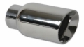 Picture of Vibrant 2.5in ID Single 4in OD Round SS Exhaust Tip (Double Wall Angle Cut)