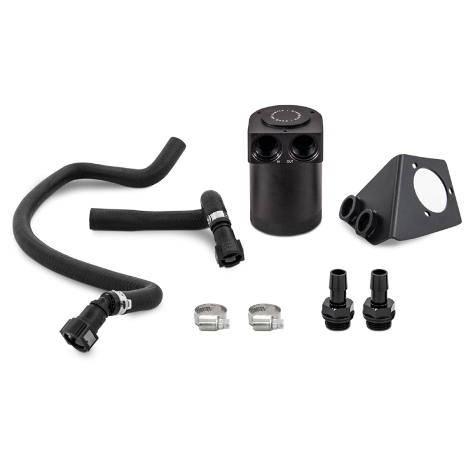 Picture of Mishimoto 2020+ Chevrolet Corvette C8 Baffled Oil Catch Can Kit (PCV Side) - Black