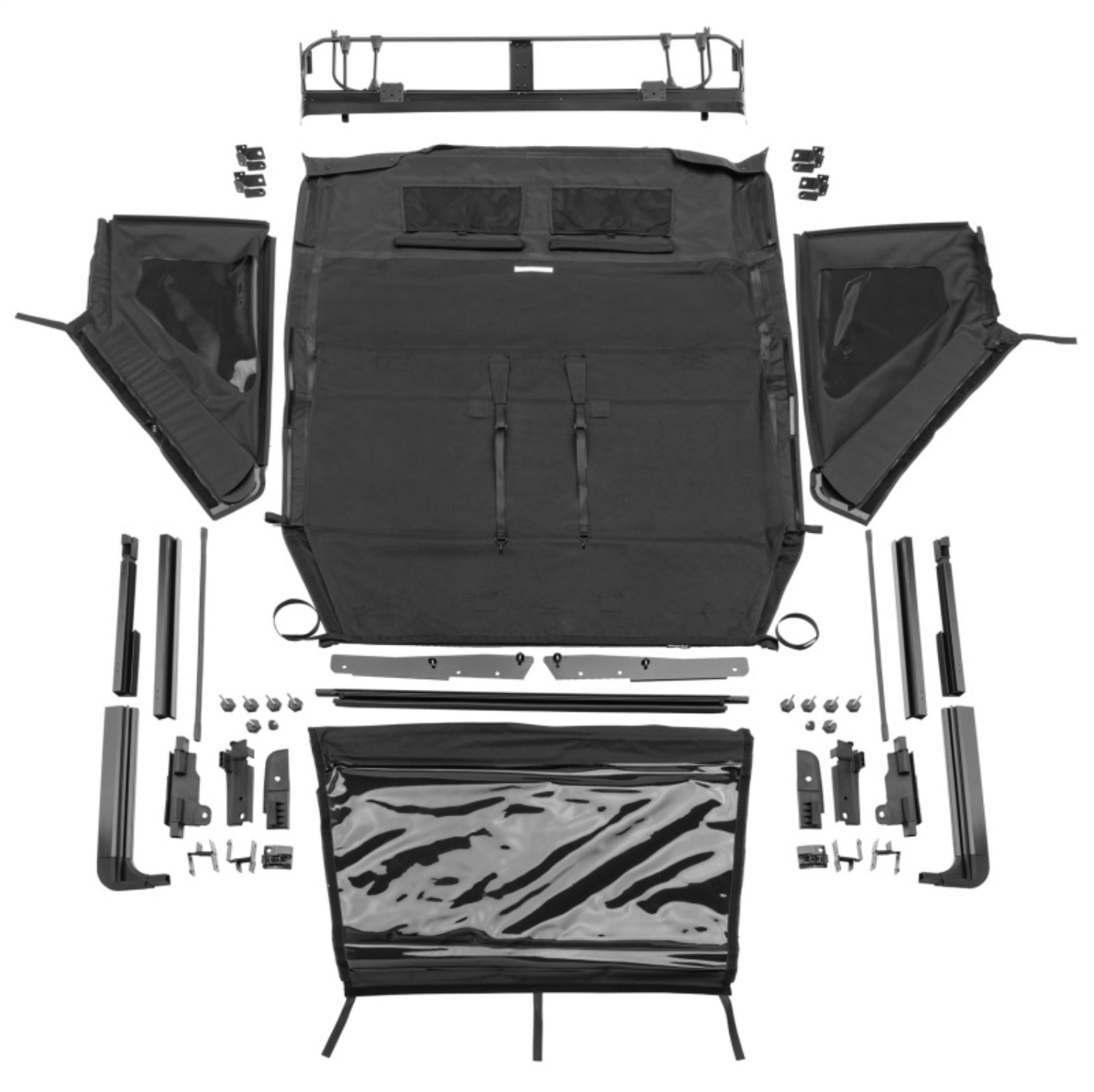 Picture of Rampage 2018-2021 Jeep Wrangler JL 4-Door Trailview Fastback - Black Diamond