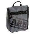 Picture of ARB Toiletries Bag Charcoal Finish w/ Red Highlights PVC Outer Shell Mesh Pockets Mirror