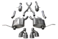 Picture of Corsa 2014-2021 Jeep Grand Cherokee 3.6L V6 Polished Sport Cat-Back Exhaust