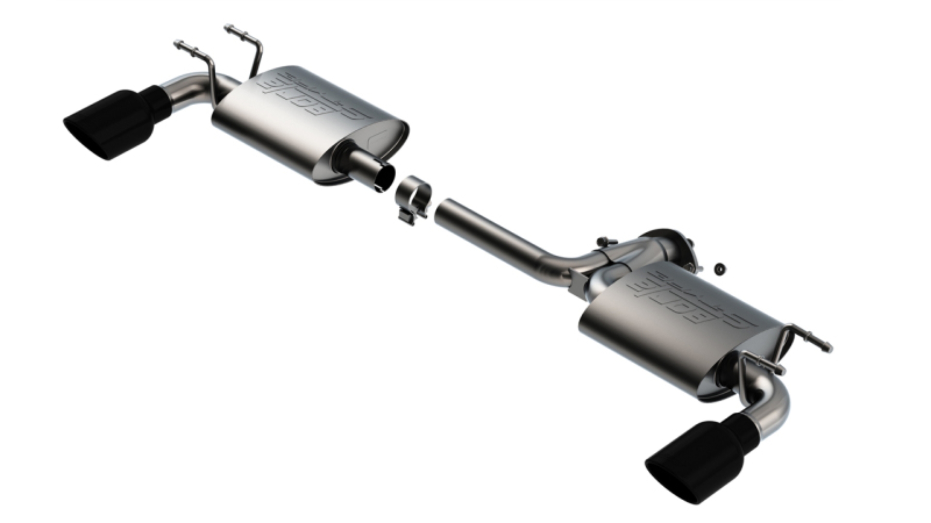 Picture of Borla 19-21 Mazda 3 Hatchback 2.0/2.5L NA S-Type Axle-back Black Chrome Tips