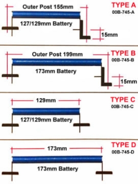 Picture of Cusco 173mm D-Type Battery Tie Down - Aluminum Blue