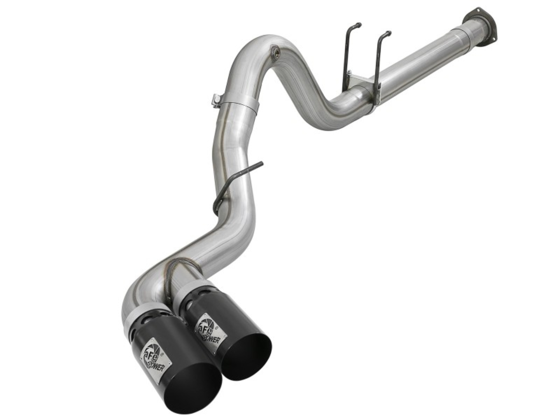 Picture of aFe Power 15-16 Ford F250/F350 6.7L Diesel Rebel XD 4in 409 SS DPF-Back Exhaust System - Black Tips