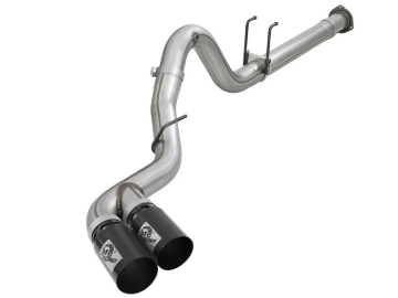 Picture of aFe Power 15-16 Ford F250/F350 6.7L Diesel Rebel XD 4in 409 SS DPF-Back Exhaust System - Black Tips