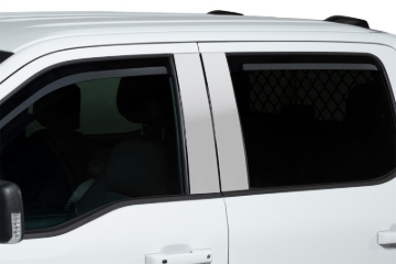 Picture of Putco 2021 Ford F-150 - Super Crew / Super Cab / Reg Cab Element Chrome Window Visors (Front Only)