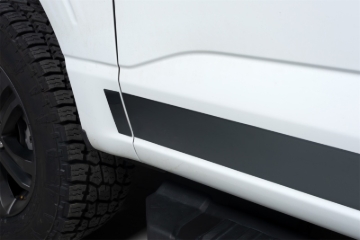 Picture of Putco 2021 Ford F-150 Super Cab 6.5ft Short Box Black Platinum Rocker Panels (4.25in Tall 12pcs)