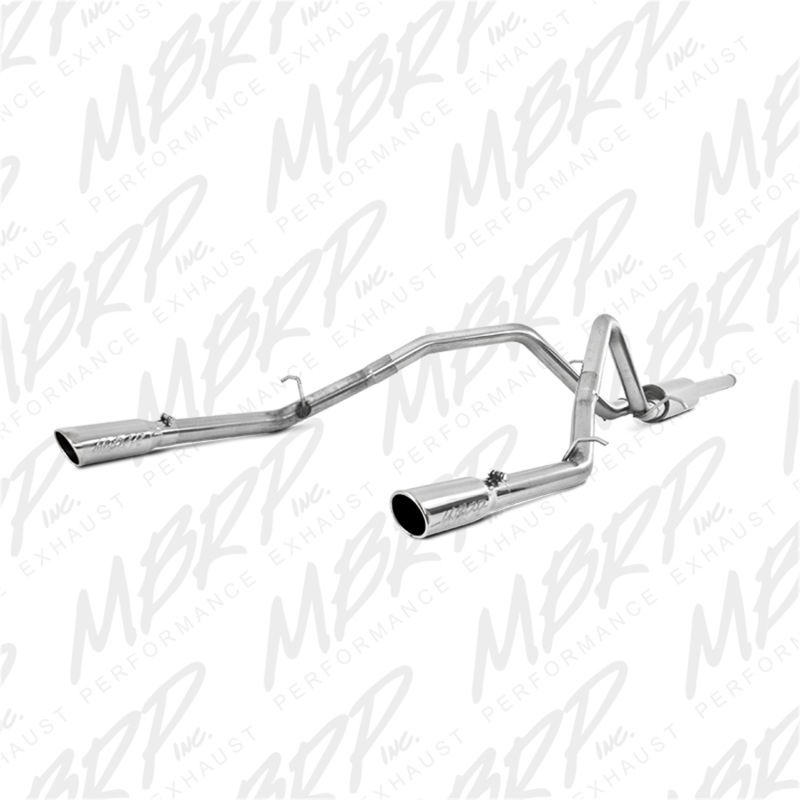 Picture of MBRP 14 Chevy/GMC 1500 Silverado/Sierra 4.3L V6/5.3L V8 Dual Split Rear T409 3in Cat Back Exhaust