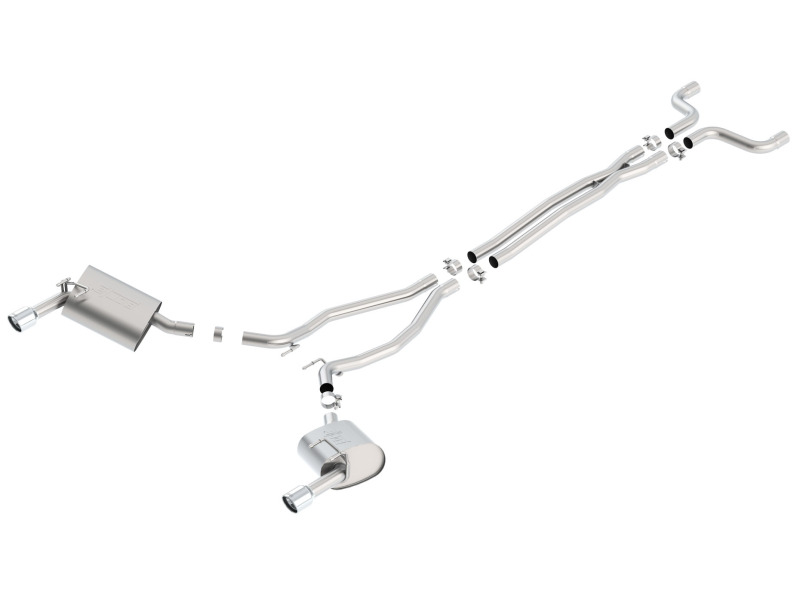 Picture of Borla 14-15 Camaro 3.6L V6 Single Split Rear Exit Touring Catback Exhaust