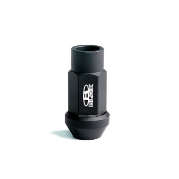 Picture of BLOX Racing Street Series Forged Lug Nuts - Flat Black 12 x 1.5mm - Single piece