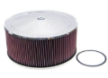 Picture of K&N Round - Red - Size 14in - 5.125in Neck Flange Custom Air Cleaner Assembly